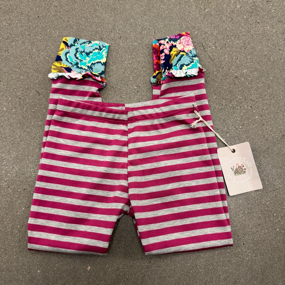 Woodmouse & Thistle NWT Striped Patchwork Leggings Size 8